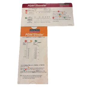 Weight Watchers Winning Points Pointsfinder and Pointsbooster Used Vintage 2000